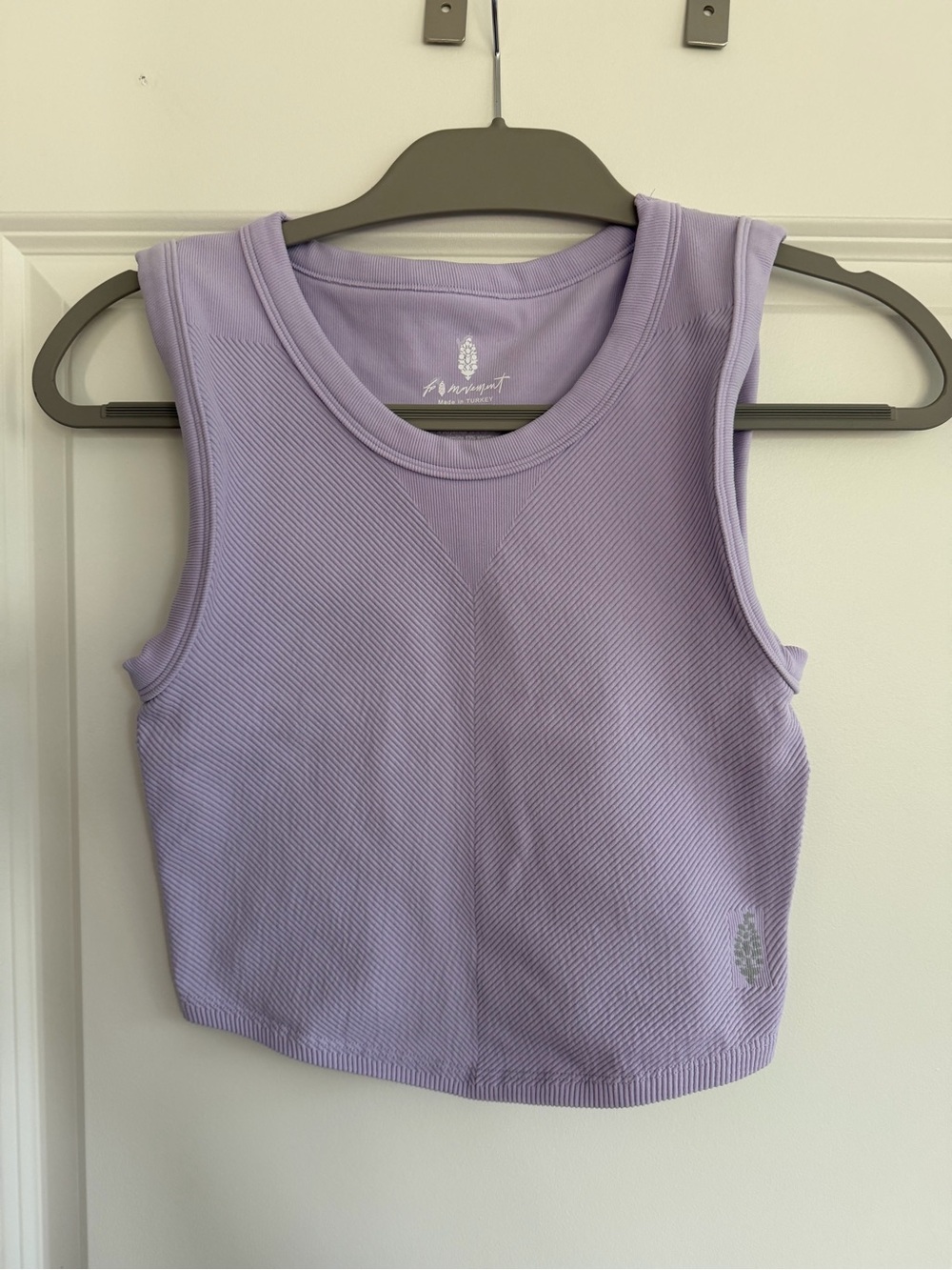 FP Movement by Free People Lavender Ribbed Cropped Tank